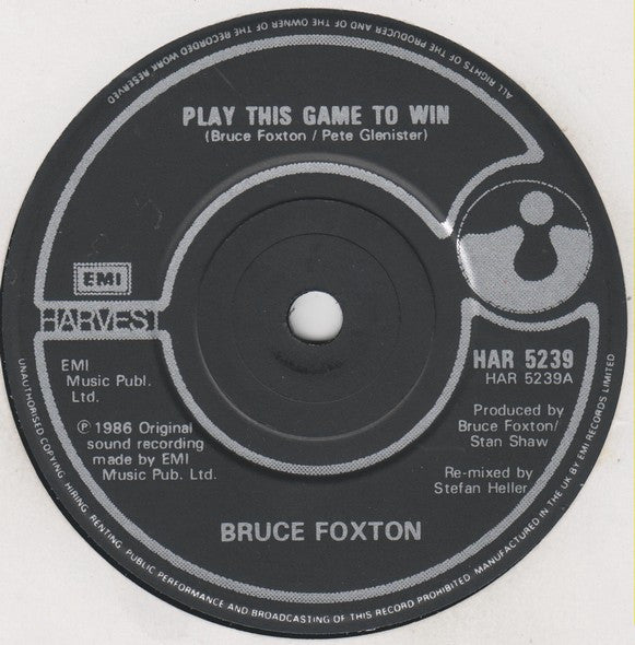 Bruce Foxton : Play This Game To Win (7", Single)