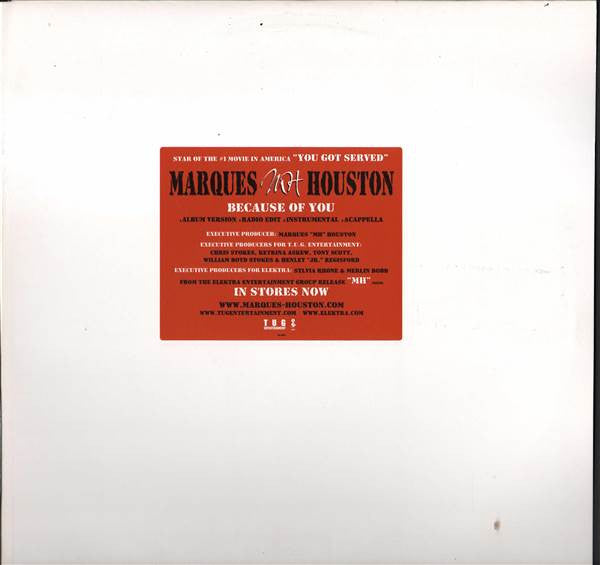 Marques Houston : Because Of You (12", Single, Promo)