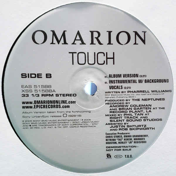 Omarion : Touch (12", Promo)