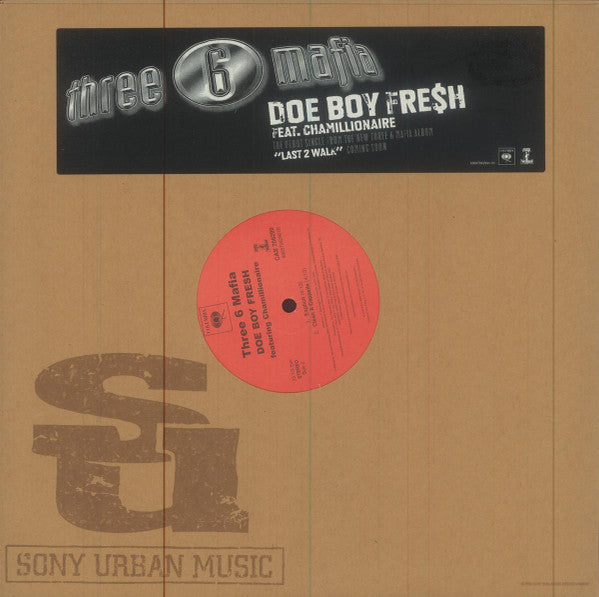 Three 6 Mafia featuring Chamillionaire : Doe Boy Fresh (12", Single, Promo)