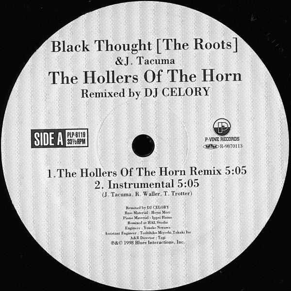 Black Thought & Jamaaladeen Tacuma : The Hollers Of The Horn (12")