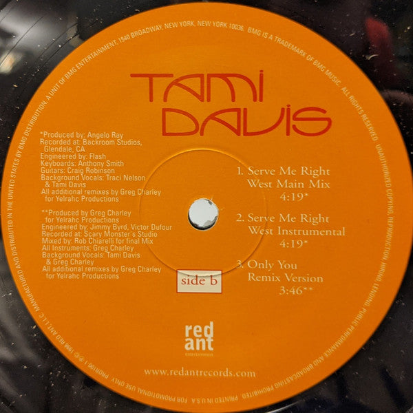 Tami Davis : Serve Me Right (12", Promo)