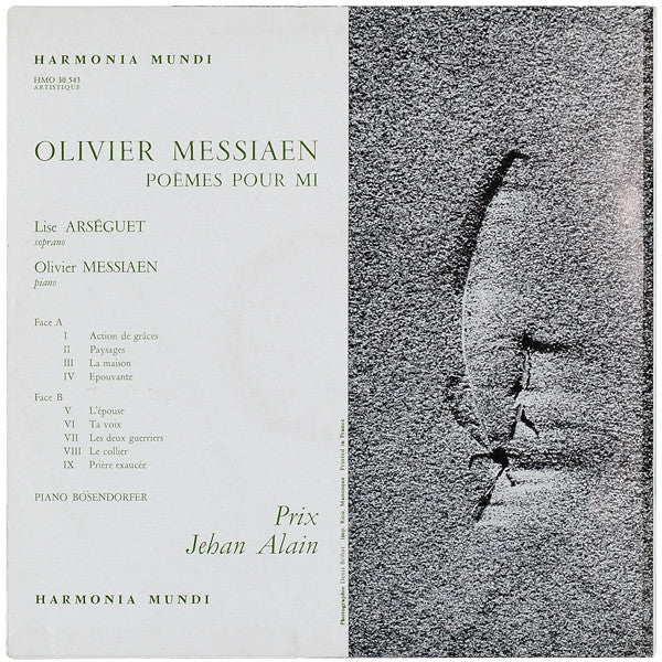Olivier Messiaen / Lise Arséguet : Poèmes Pour Mi (LP, Album)