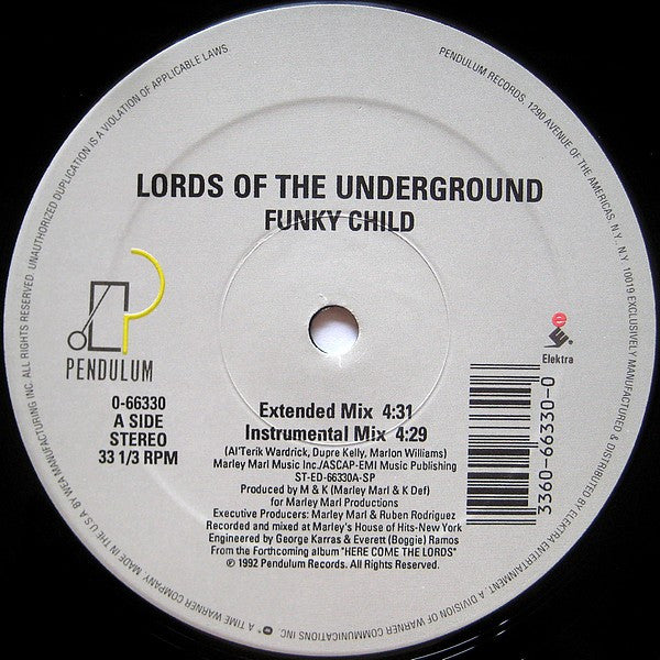 Lords Of The Underground : Funky Child (12")