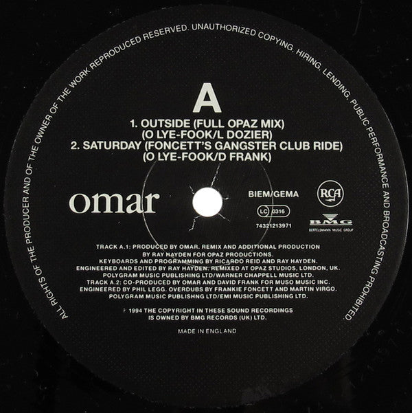 Omar : Outside / Saturday (12")