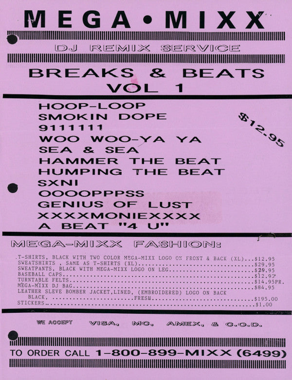 Various : Breaks & Beats Vol 1 (LP, Promo)