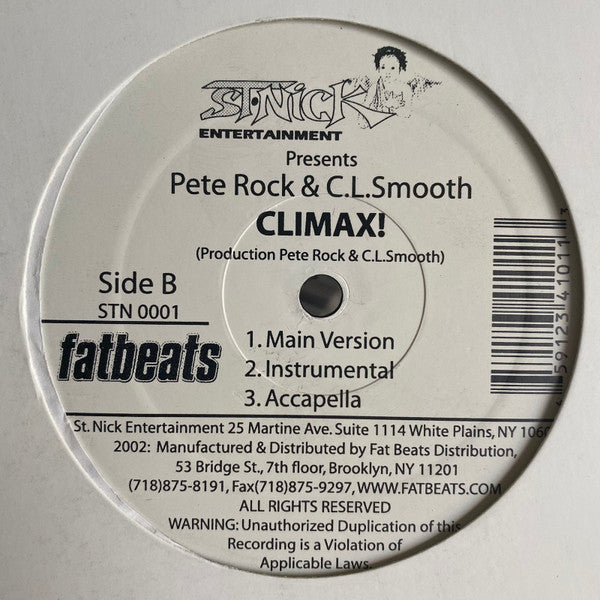 Pete Rock & C.L. Smooth : Shine On Me / Climax (12")
