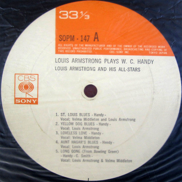 Louis Armstrong : Plays W.C. Handy (LP, Mono, RE)