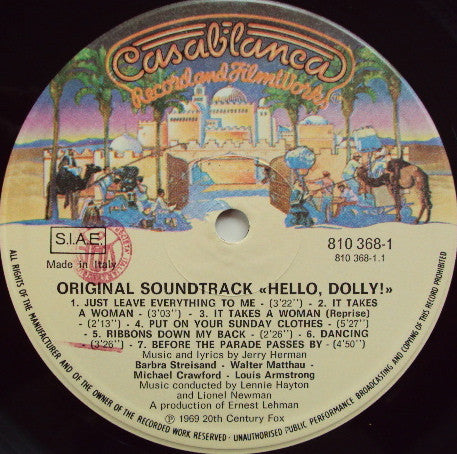 Various : Hello Dolly! (Original Motion Picture Soundtrack Album) (LP, RE)