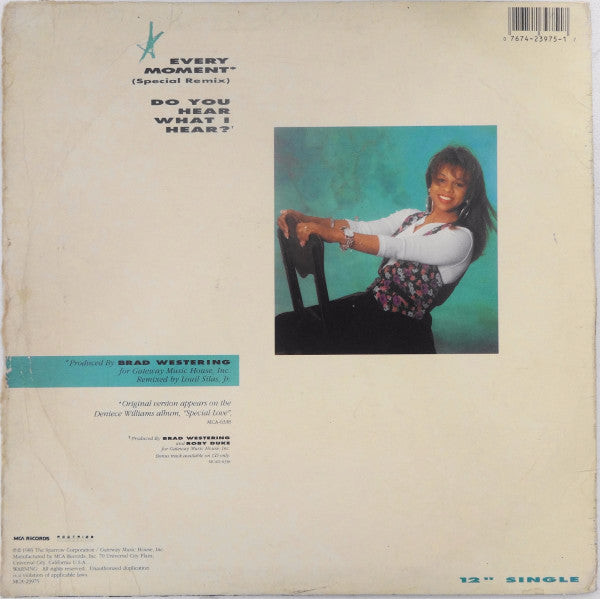 Deniece Williams : Every Moment (Special Remix) (12", Single)