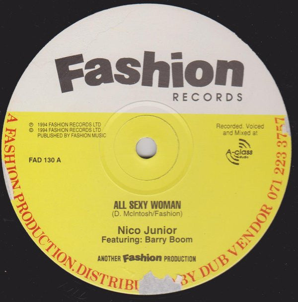 Nico Junior : All Sexy Woman / Recession (12")