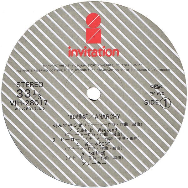 Anarchy (2) : '80維新 (LP, Album)