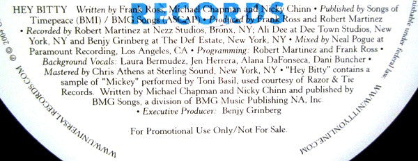 Nitty (2) : Hey Bitty (12", Promo)