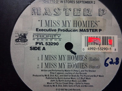 Master P : I Miss My Homies (12", Gen)