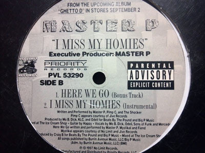 Master P : I Miss My Homies (12", Gen)