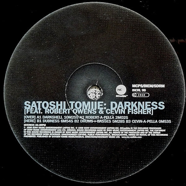 Satoshi Tomiie Feat. Robert Owens & Cevin Fisher : Darkness (12")