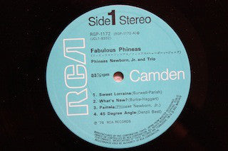 Phineas Newborn Trio : Fabulous Phineas (LP, Album, RE)