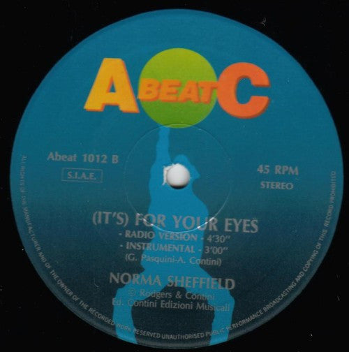 Norma Sheffield : It's For Your Eyes (12")