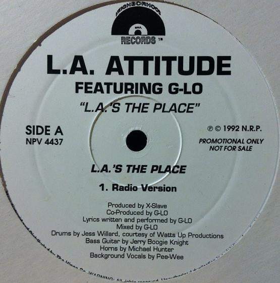 L.A. Attitude Featuring G-Lo : L.A.'s The Place (12", Promo)