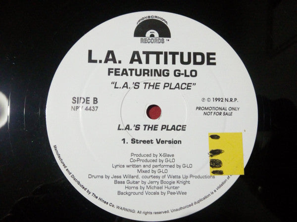 L.A. Attitude Featuring G-Lo : L.A.'s The Place (12", Promo)