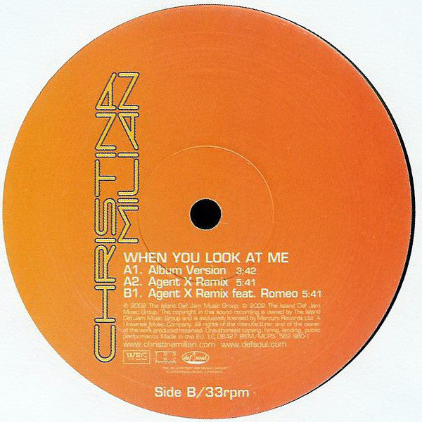 Christina Milian : When You Look At Me (12")