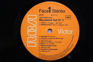 Raymond Fol : Jazz Piano Solo / Raymond Fol N°2 (LP, Album)