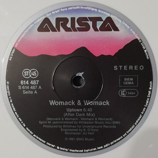 Womack & Womack : Uptown (The Dance Mixes) (12", Maxi, Ltd, Whi)