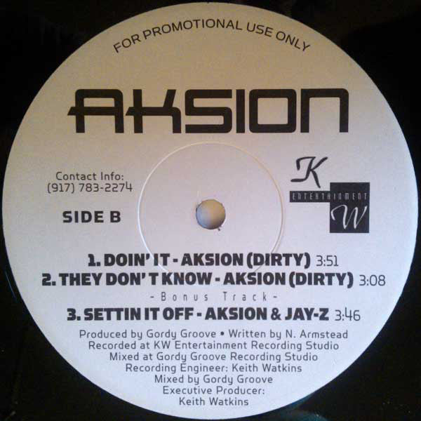 Aksion : Doin´It/They Don't Know (12", Promo)