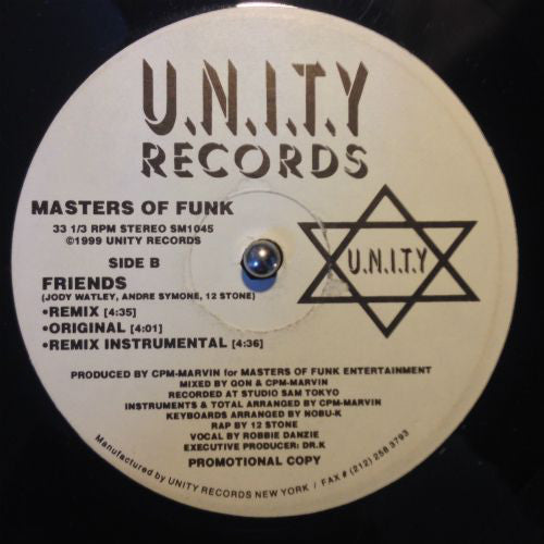 Masters Of Funk : Gotta Work '99 / Friends (12", Promo)