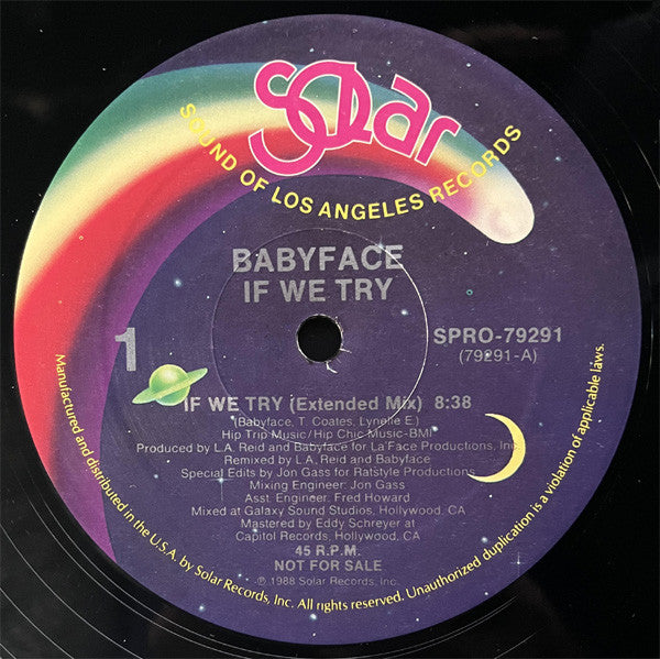 Babyface : If We Try (12", Single)