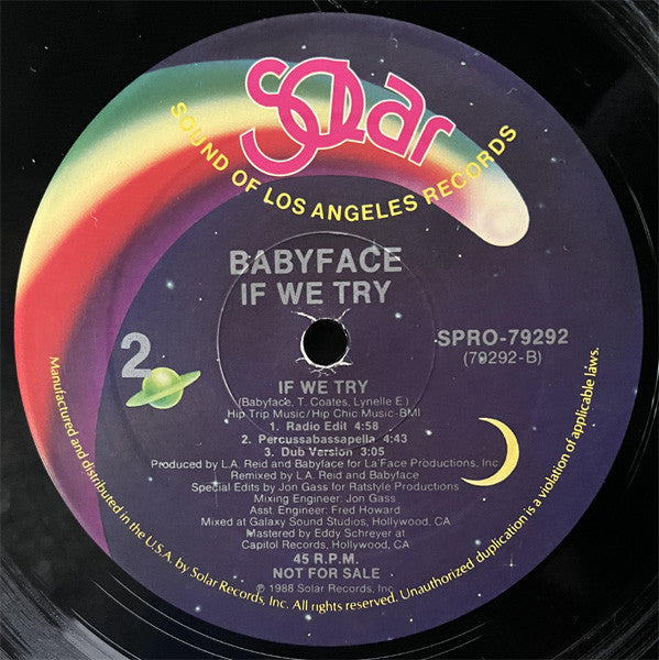 Babyface : If We Try (12", Single)