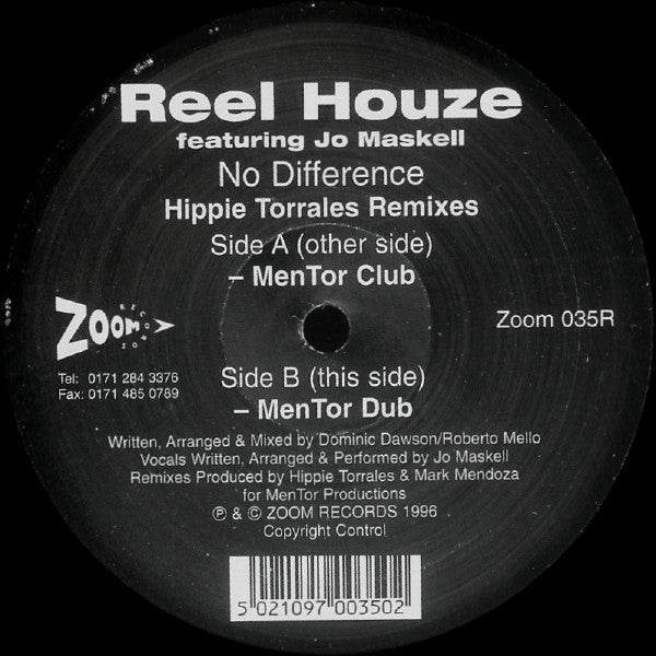 Reel Houze Featuring Jo Maskell : No Difference (Hippie Torrales Remixes) (12")