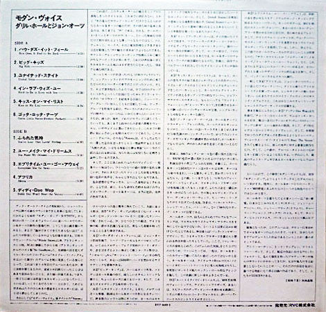 Daryl Hall & John Oates : Voices (LP, Album)