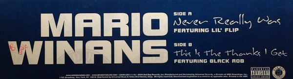 Mario Winans : Never Really Was / This Is The Thanks I Get (12", Promo)