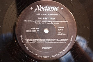 Lou Levy Trio : The Lou Levy Trio (LP, Album, RE)