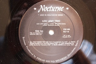 Lou Levy Trio : The Lou Levy Trio (LP, Album, RE)
