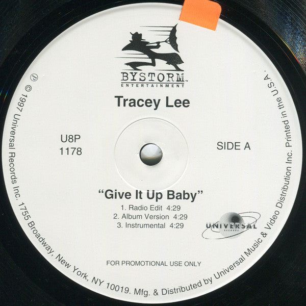 Tracey Lee : Give It Up Baby / Stars In The East (12", Promo)