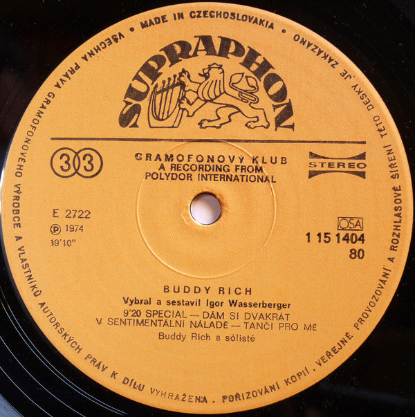 Buddy Rich : Buddy Rich (LP, Comp, Club)