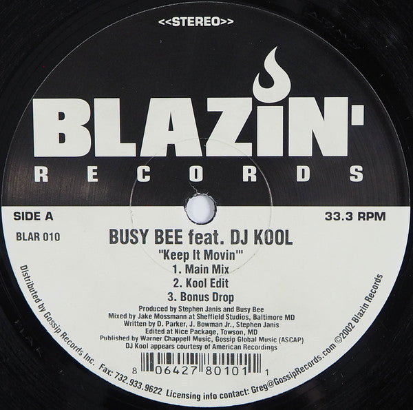 Busy Bee : Keep It Movin' (12")