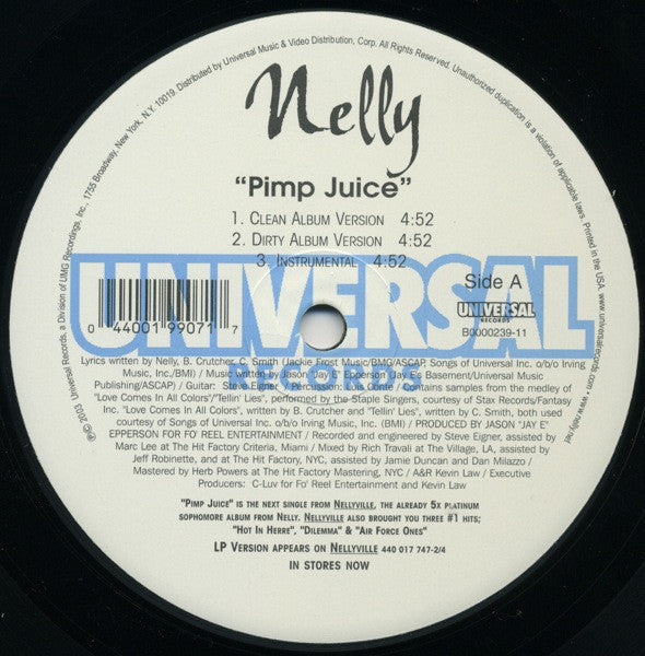 Nelly : Pimp Juice (12", Single)