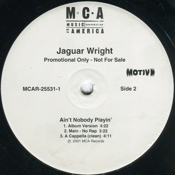Jaguar Wright : Ain't Nobody Playin' (12", Promo)