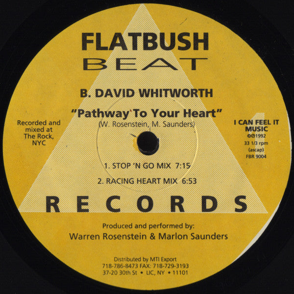 David Whitworth : Pathway To Your Heart (12")