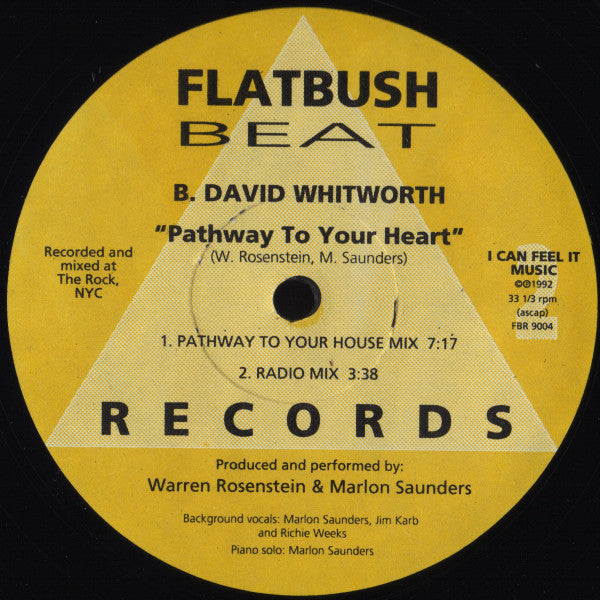 David Whitworth : Pathway To Your Heart (12")