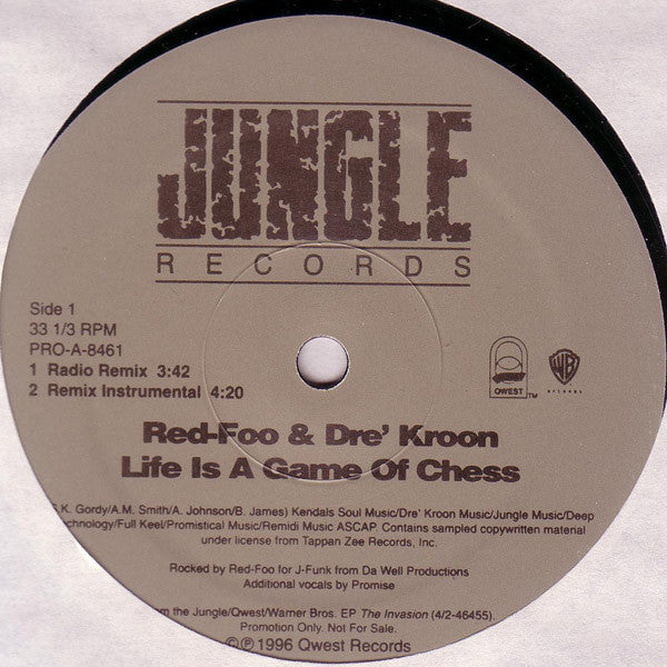 Red Foo & Dre Kroon : Life Is A Game Of Chess (The Remixes) (12", Promo)