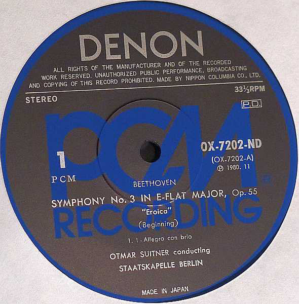 Ludwig van Beethoven - Staatskapelle Berlin, Otmar Suitner : Symphony No. 3 Eroica (LP)