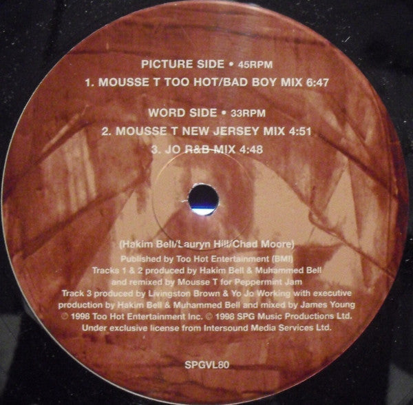 Paid & Live Feat. Lauryn Hill : All My Time (12")