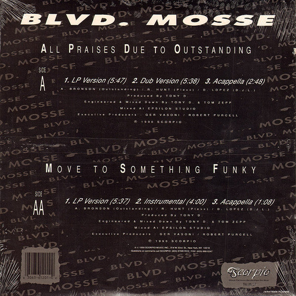 Blvd. Mosse : All Praises Due To Outstanding (12")
