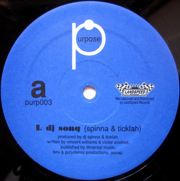 DJ Spinna & Ticklah : DJ Song (12")