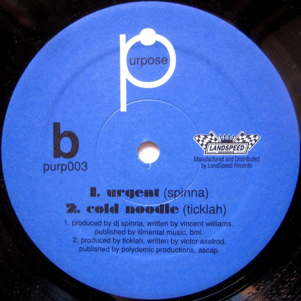 DJ Spinna & Ticklah : DJ Song (12")