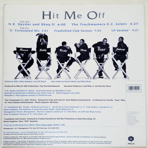 New Edition : Hit Me Off (12")